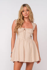Blakely Tan Bustier Mini Dress