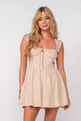 Blakely Tan Bustier Mini Dress