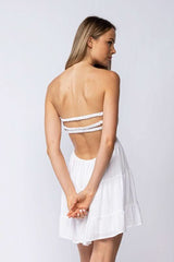 Rachel White Strapless Mini Dress