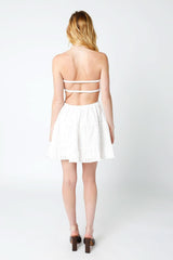 Lasting Impression White Eyelet Strapless Mini Dress