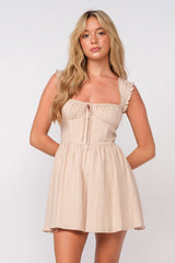 Blakely Tan Bustier Mini Dress