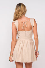 Blakely Tan Bustier Mini Dress