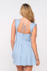 Blakely Blue Bustier Mini Dress
