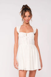 Blakely White Eyelet Bustier Mini Dress