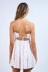 Allie Ditsy Pink Floral Babydoll Mini Dress