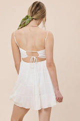 Allie White Babydoll Mini Dress