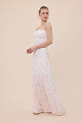 Amalfi Light Pink Floral Maxi Dress