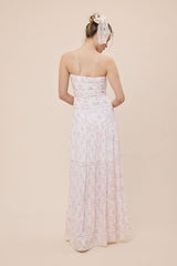 Amalfi Light Pink Floral Maxi Dress