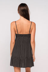Susie Black Polka Dot Babydoll Mini Dress