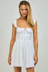 Blakely White Bustier Mini Dress