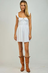 Blakely White Bustier Mini Dress