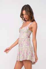 Daniele Purple Floral Mini Dress