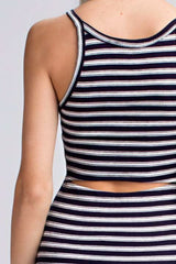Monaco Navy and White Striped Tank Dress