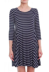 Maybe Baby Navy Striped Swing Dress