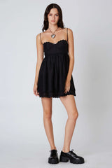 Frankie Black Bustier Mini Dress