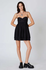 Frankie Black Bustier Mini Dress