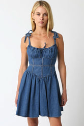 Chateau Denim Bustier Dress