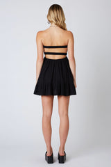 Argie Black Strapless Romper