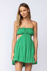 Rachel Green Floral Print Strapless Mini Dress