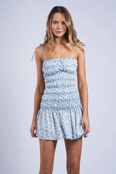 Hadley Blue Floral Mini Dress