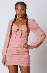 Out Together Dusty Pink Long Sleeve Mini Dress