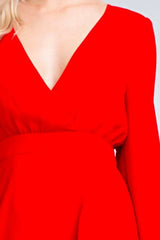 Second Chance Red Wrap Dress