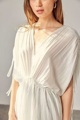 Kayla White Dolman Short Sleeve Mini Dress