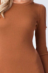 Jenna Camel  Bodycon Sweater Dress