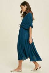 Truly Perfect Teal Midi Dress