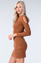 Jenna Camel  Bodycon Sweater Dress
