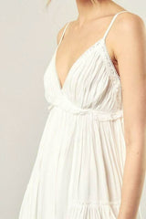 Dani White Cami Ruffle Mini Dress
