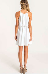 Feeling Flirty Off White Blouson Skater Dress