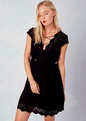 North Star Black Eyelet Dress