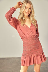 Carlie Rose Long Sleeve Mini Dress