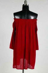 Happily Ever Off-The-Shoulder Shift Dress