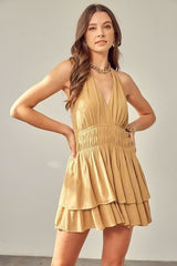 Tracie Wheat Halter Romper