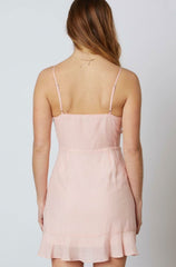 Tessa Blush Tie-Front Mini Dress