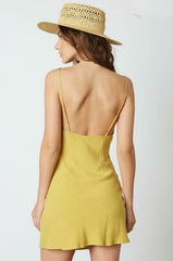 Sadie Mustard Yellow Slip Dress
