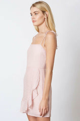 Ellie Pink Ruffled Cami Mini Dress
