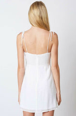 Ellie White Ruffled Cami Mini Dress