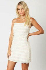 Jennifer Ivory Fringed Mini Dress