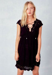North Star Black Eyelet Dress