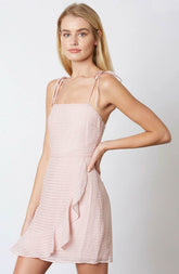 Ellie Pink Ruffled Cami Mini Dress