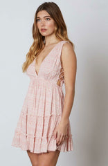 Sadie Blush Boho Print Mini Dress