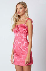 Newest Obsession Fuchsia Pink Floral Print Mini Dress