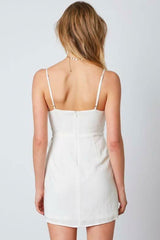 Love at First Sight White Wrap Mini Dress