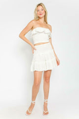 Take Me With You Optic White Two-Piece Dress
