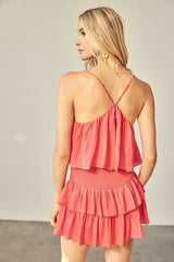 San Antonio Paradise Pink Ruffle Romper