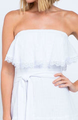 Ellie White Strapless Mini Dress