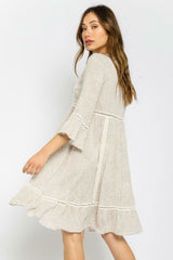 If Only Khaki Leopard Print Swing Dress